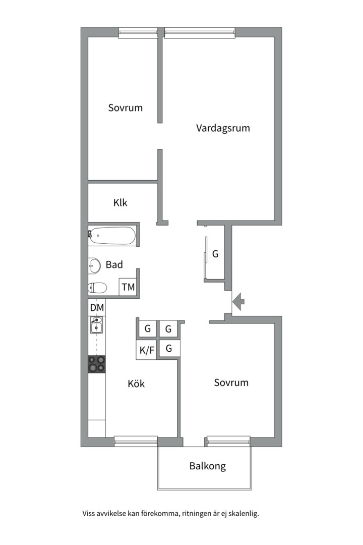 Planlösning från Ringgatan 45B, Kommande i Luthagen, Uppsala
