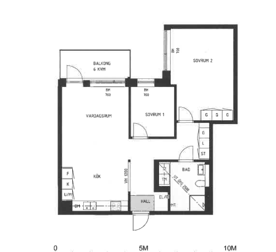 Planlösning från Augustendalsvägen 25, Såld i Nacka Strand, Nacka