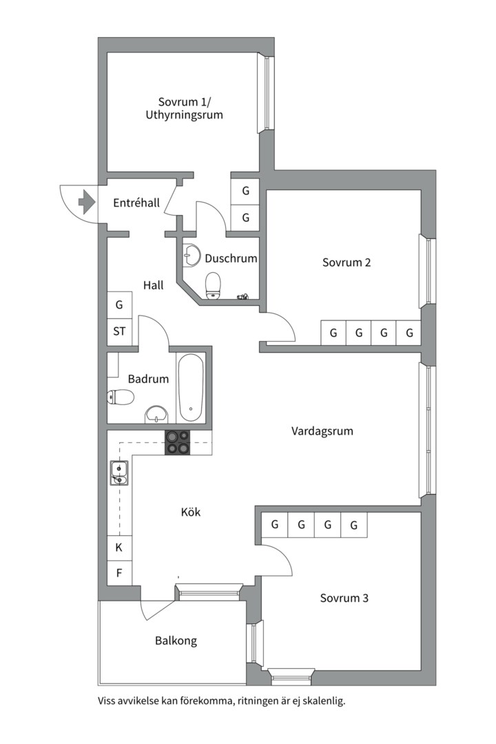 Planlösning från Gribbylunds torg 7A, Såld i , Täby