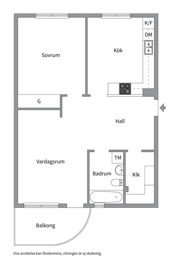 Planlösning från Kantatvägen 3, 2tr, Såld i Nacka Forum, Nacka