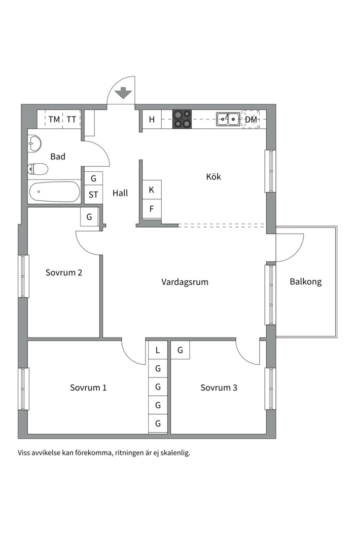 Planlösning från Melongatan 10, Såld i Hässelby Strand, Stockholm