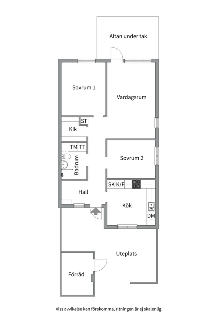 Planlösning från Gåvstavägen 76, Såld i Gåvsta, Uppsala