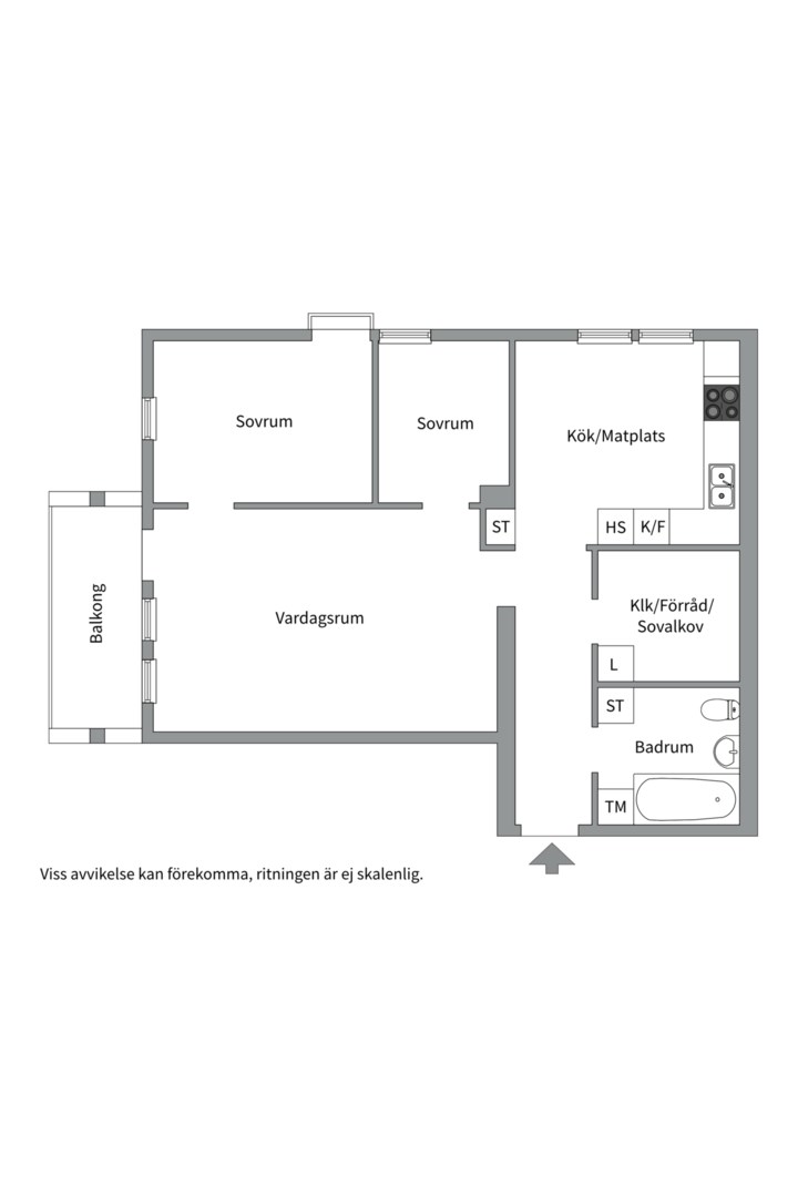 Planlösning från Skarpövägen 15, 1 tr, Såld i Västra Orminge, Nacka