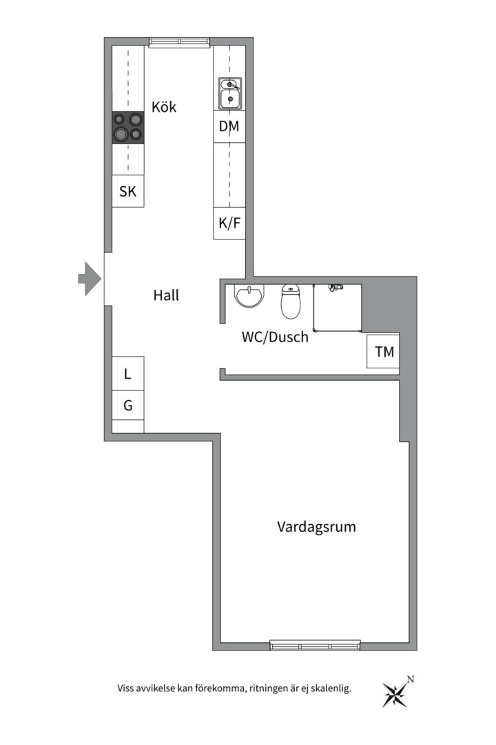Planlösning från Jumkilsgatan 7 D, Såld i Luthagen, Uppsala