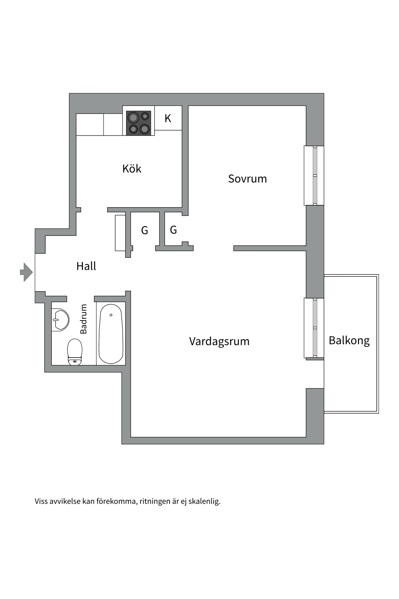 Bostadsbild från Salagatan 55A, Såld i Fålhagen, Uppsala