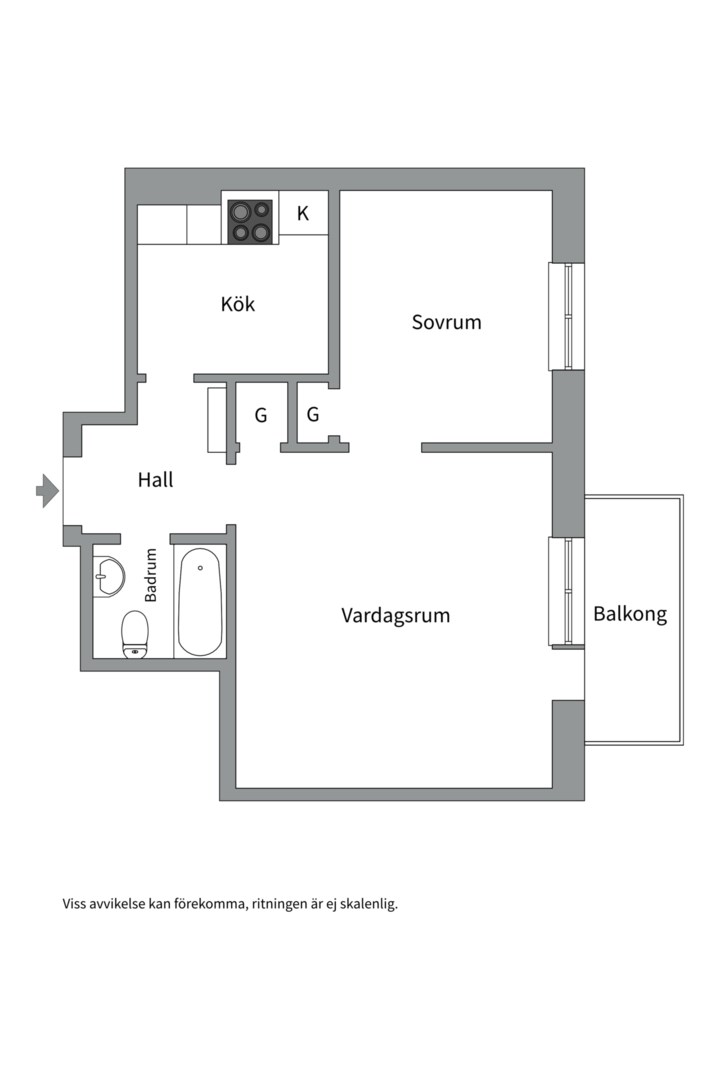 Bostadsbild från Salagatan 55A, Såld i Fålhagen, Uppsala