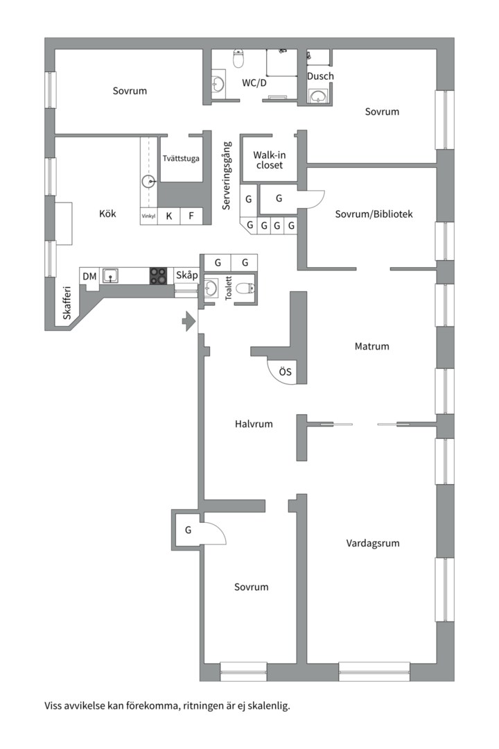 Planlösning från Samaritergränd 1, Såld i Centrum, Uppsala