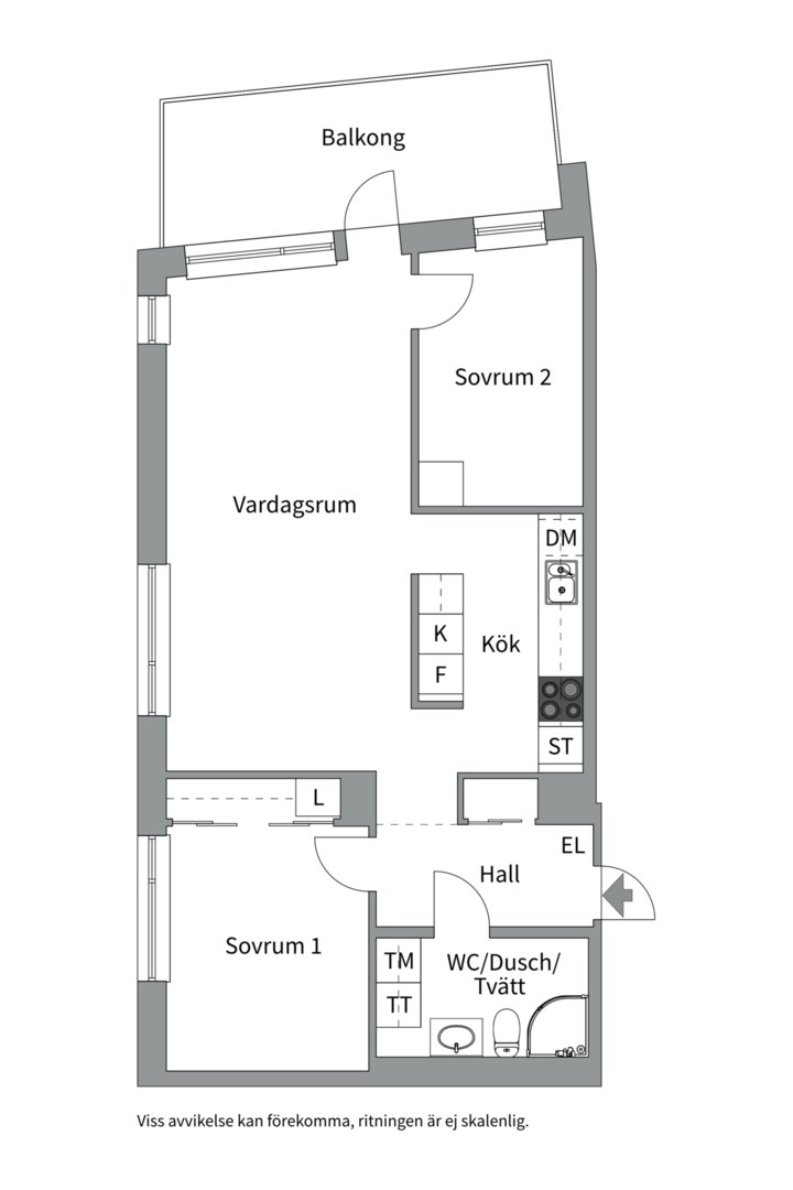 Planlösning från Kungsängsgatan 68F, Såld i Kungsängen, Uppsala