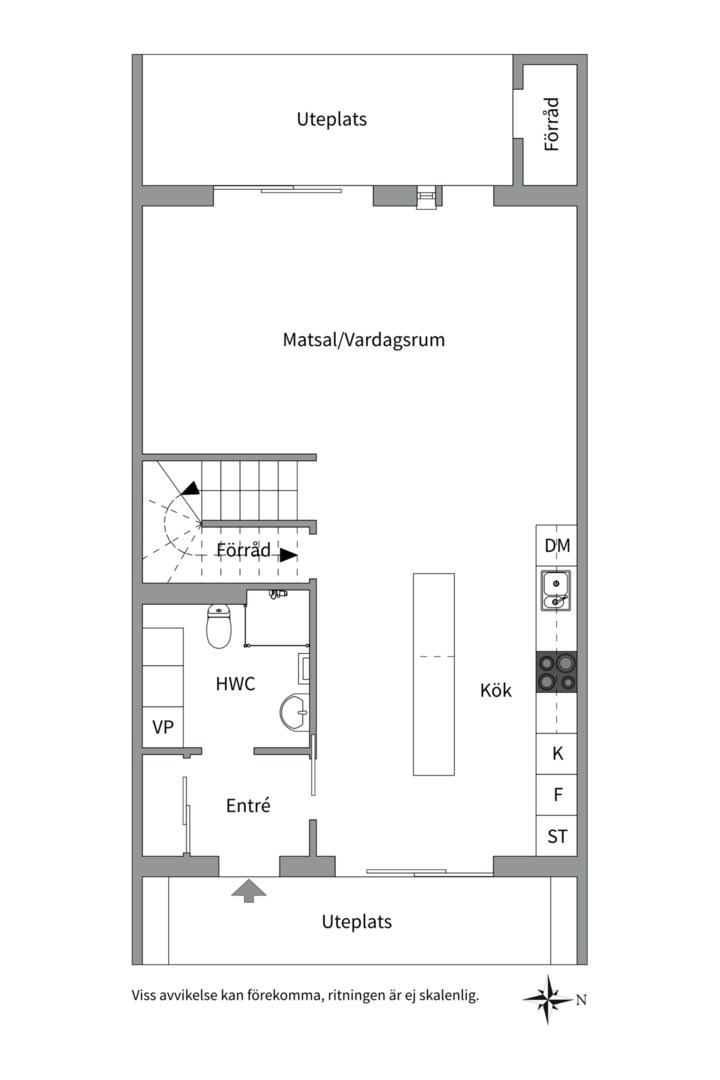 Planlösning från Stratusvägen 18, Såld i Fullerö, Uppsala