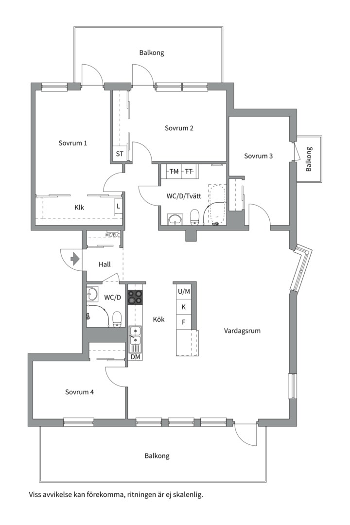 Planlösning från Skyttelgatan 10C, Såld i Kungsängen, Uppsala