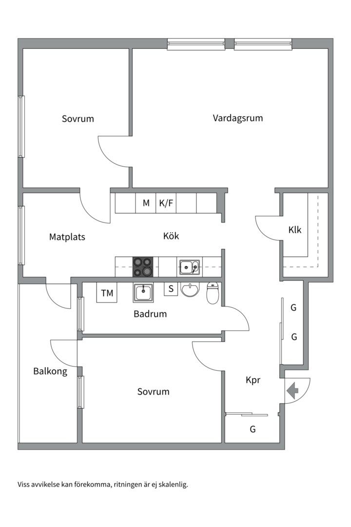 Planlösning från Fyrislundsgatan 46, Såld i Årsta, Uppsala