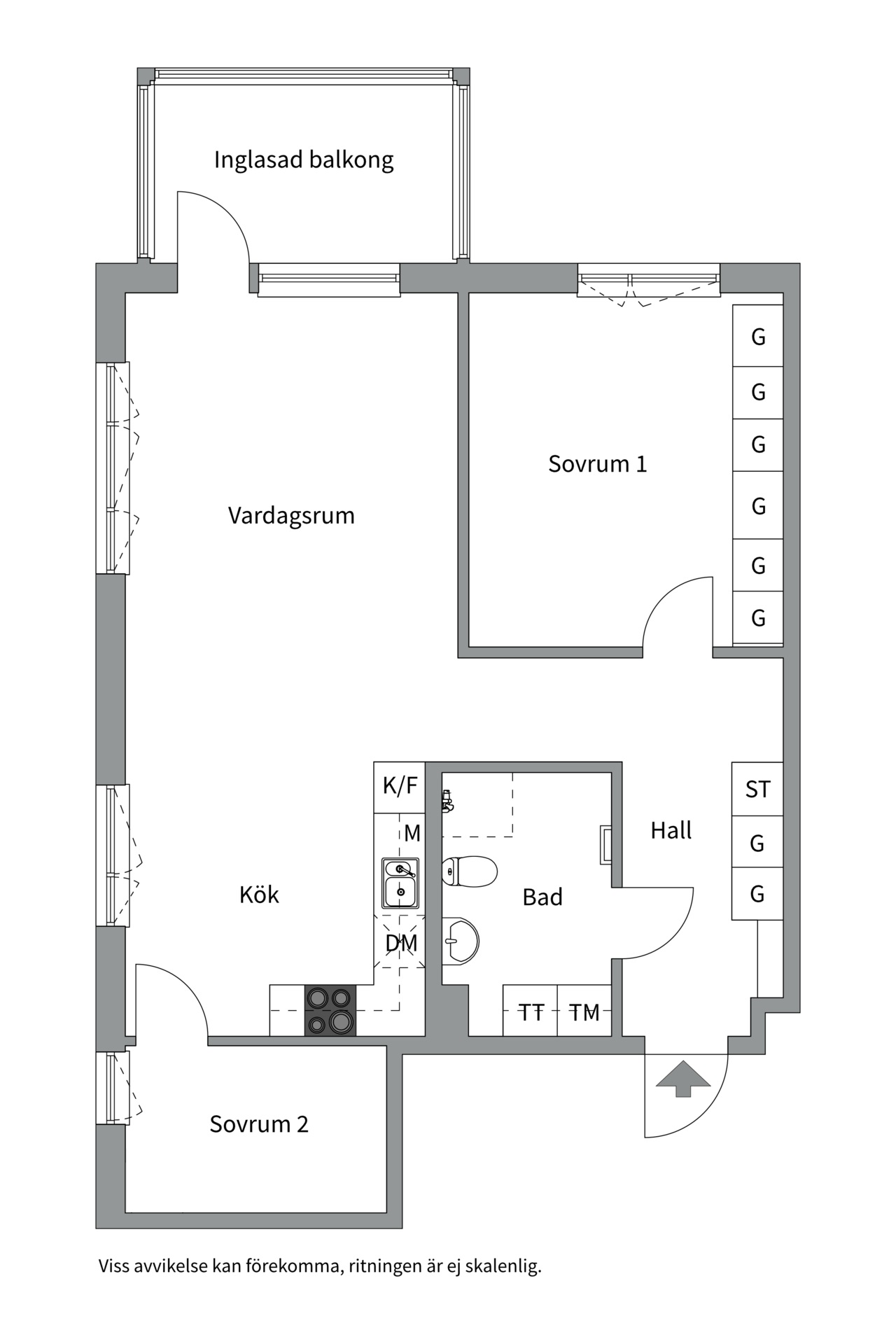 Bostadsbild från Patentgatan 9, Såld i Tegnérlunden, Västerås