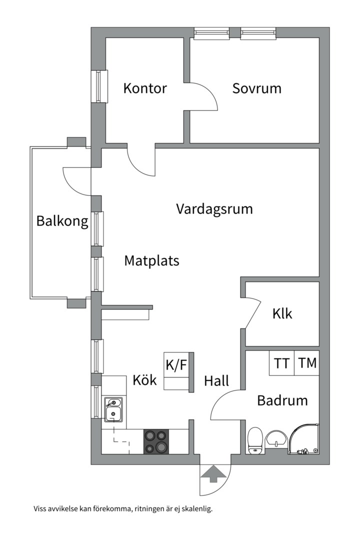 Planlösning från Ormingeringen 46A, 1 tr, Såld i Västra Orminge, Nacka