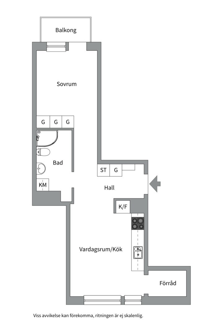 Planlösning från Råbyvägen 72, Såld i Kapellgärdet, Uppsala