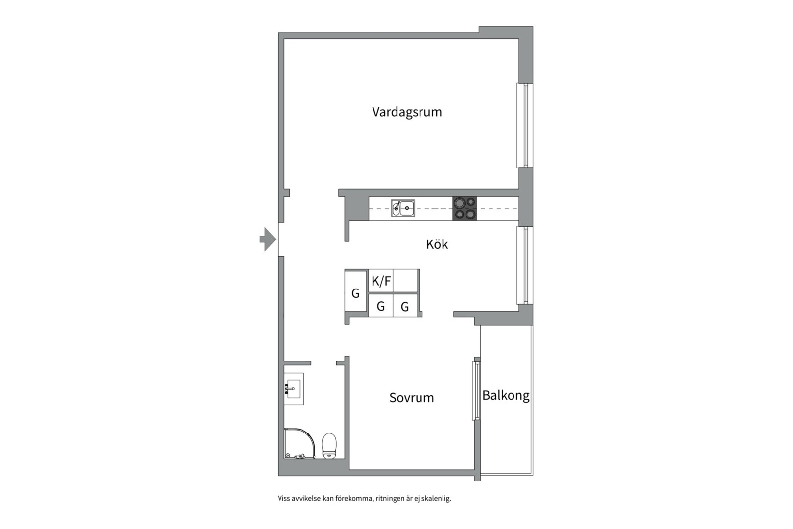 Bostadsbild från Bangatan 41B, Såld i Nordanby, Västerås