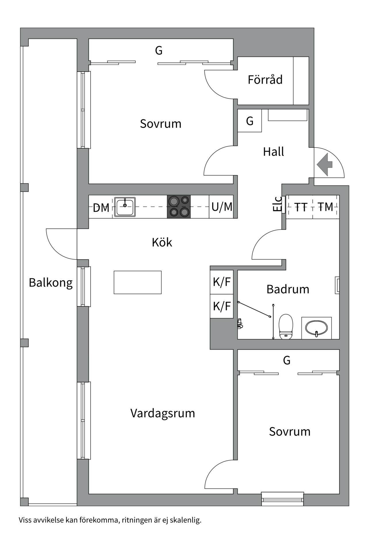 Bostadsbild från Östra Gräsvägen 7, Såld i Ektorp, Nacka