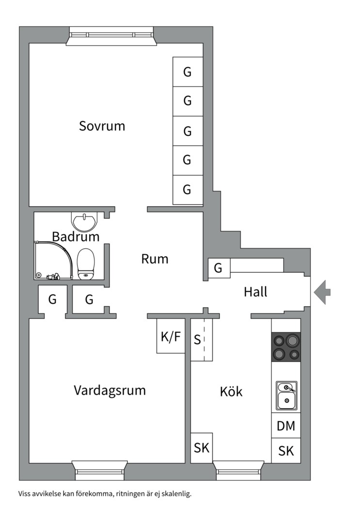 Planlösning från Väderkvarnsgatan 15 D, Såld i Höganäs, Uppsala