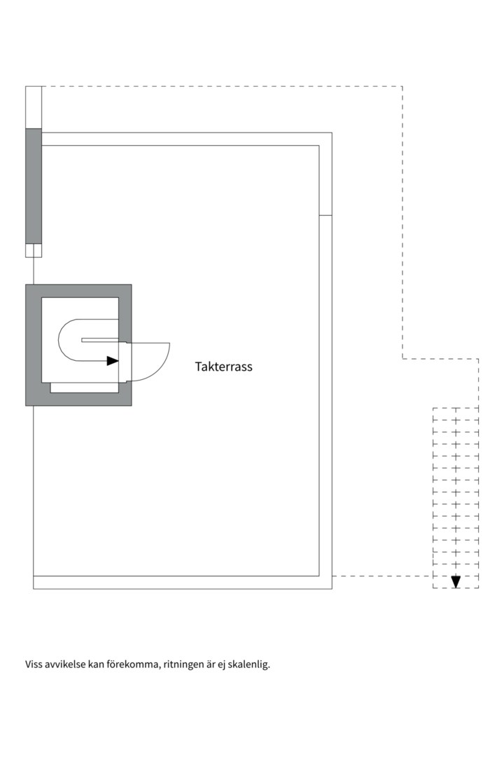 Planlösning från Kapellgränd 3A, Såld i Skuru, Nacka