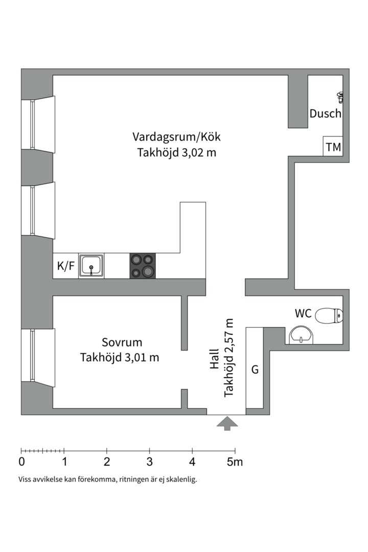 Planlösning från Tomtebogatan 13, bv ög, Såld i Vasastan - Birkastan, Stockholm