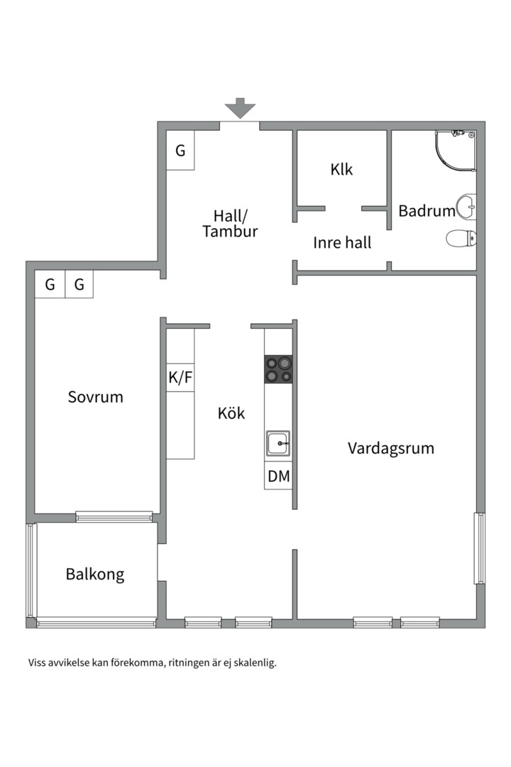 Planlösning från S:t Persgatan 19E, Såld i Centrum, Uppsala