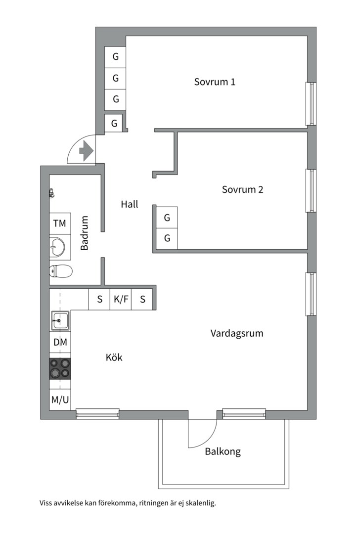 Planlösning från Fasanvägen 29, Såld i Saltängen, Nacka