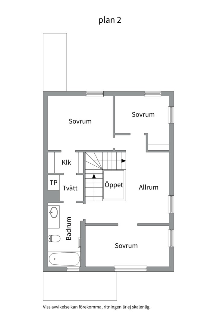 Planlösning från Vikvägen 56, Kommande i Vårdsätra, Uppsala