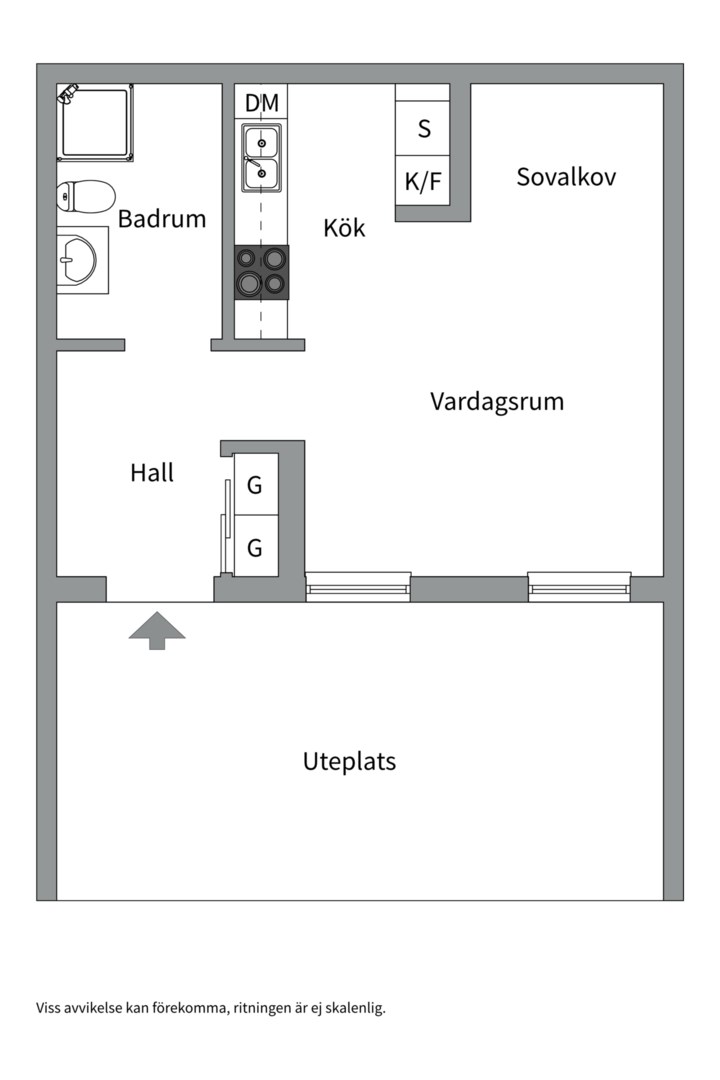 Planlösning från Telefonstigen 1E, Såld i Nacka Forum, Nacka