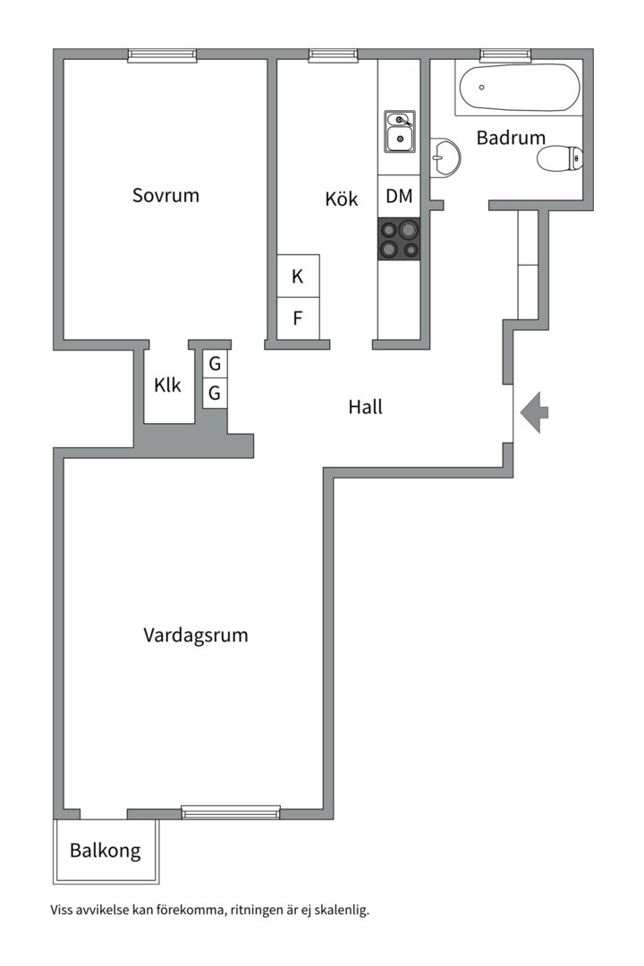 Planlösning från Lindsbergsgatan 12B, Såld i Sommarro, Uppsala