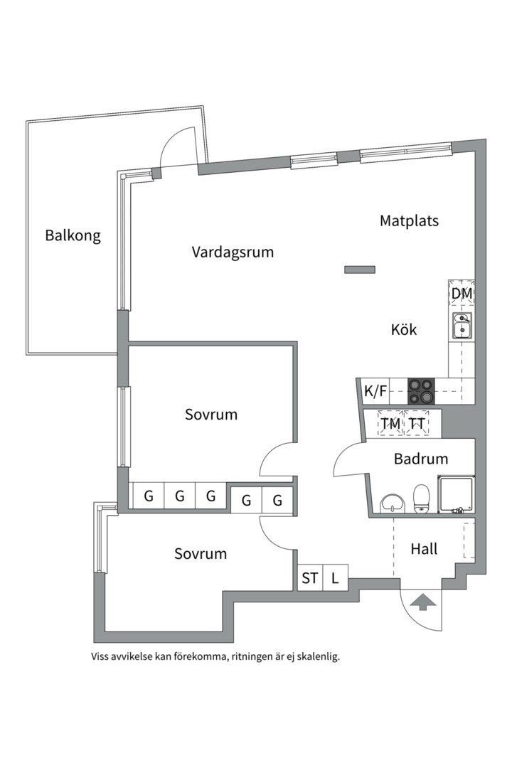 Planlösning från Finnboda parkväg 4, 4 tr, Såld i Finnboda Hamn, Nacka