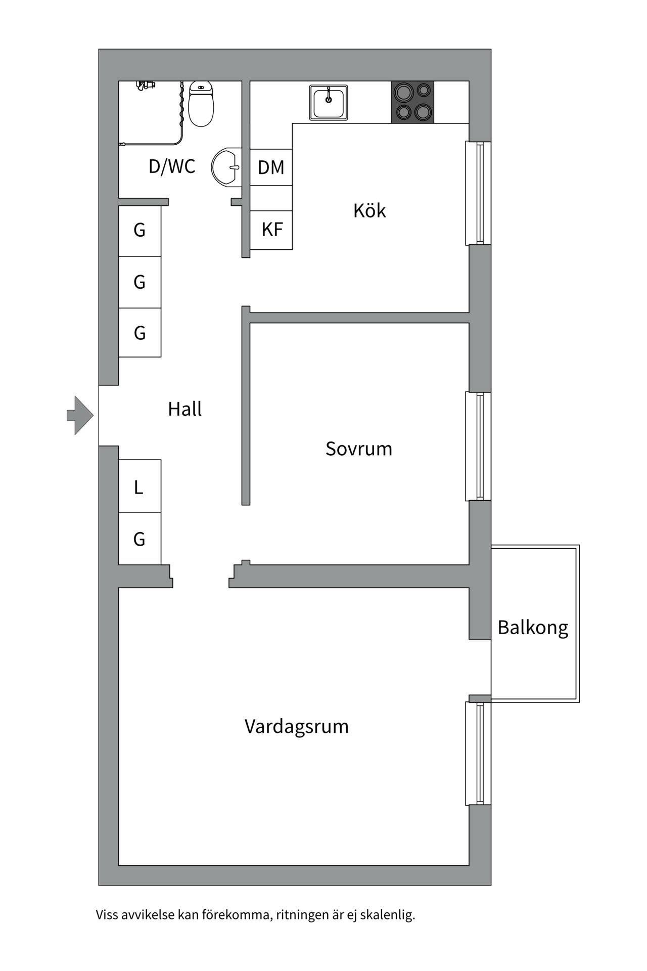 Bostadsbild från Sibyllegatan 17A, Såld i Luthagen, Uppsala