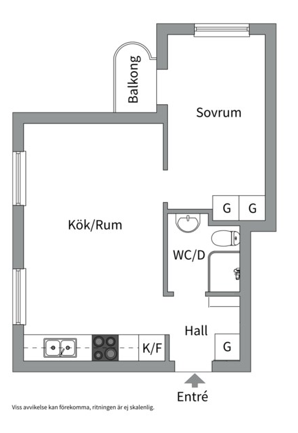 Planlösning från Banérgatan 22, Såld i Kåbo, Uppsala