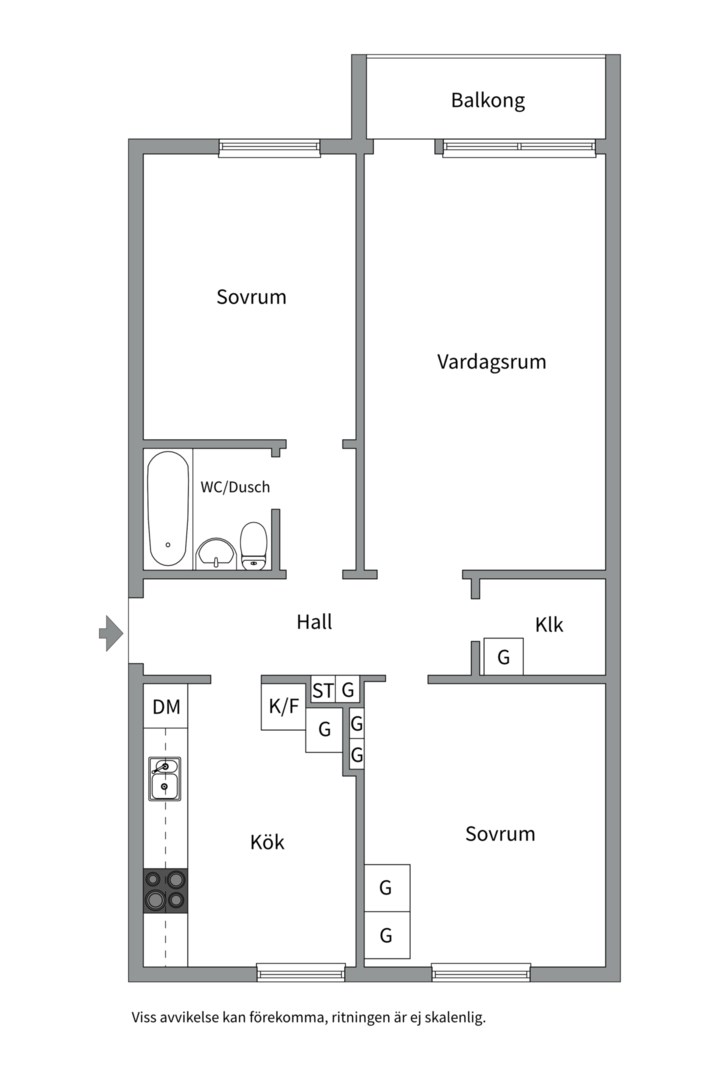 Planlösning från Höjdvägen 5B, Såld i Eknäs, Nacka