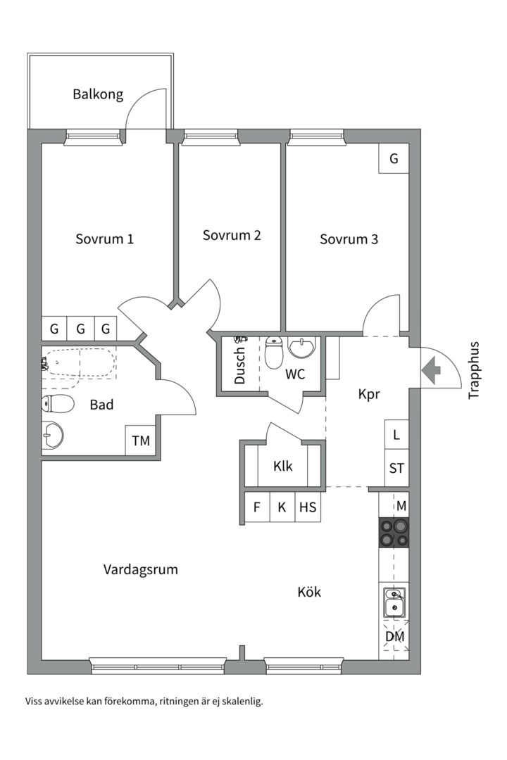 Planlösning från Muningatan 2, Såld i Kungsängen, Uppsala