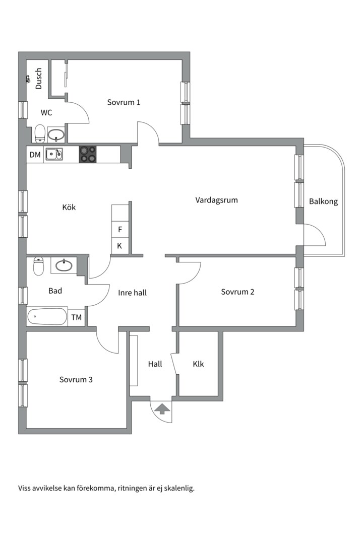Planlösning från Kantatvägen 25, Såld i Forum Nacka, Nacka