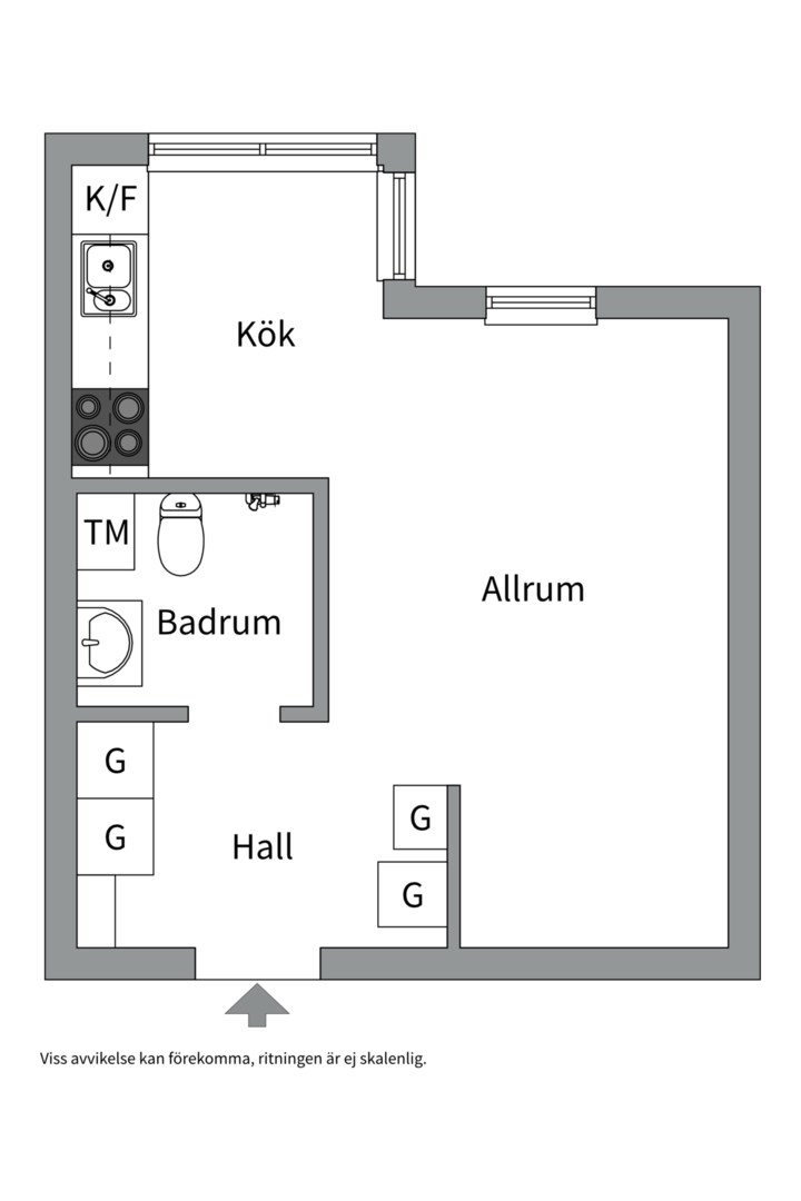 Planlösning från Timmermansgatan 6, Såld i Centrum, Västerås