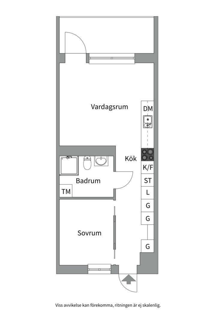 Planlösning från Johannesbäcksgatan 43, Såld i Salabacke, Uppsala