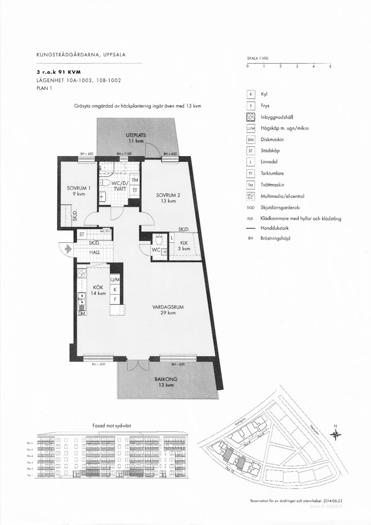 Planlösning från Skyttelgatan 10B, Såld i Kungsängen, Uppsala