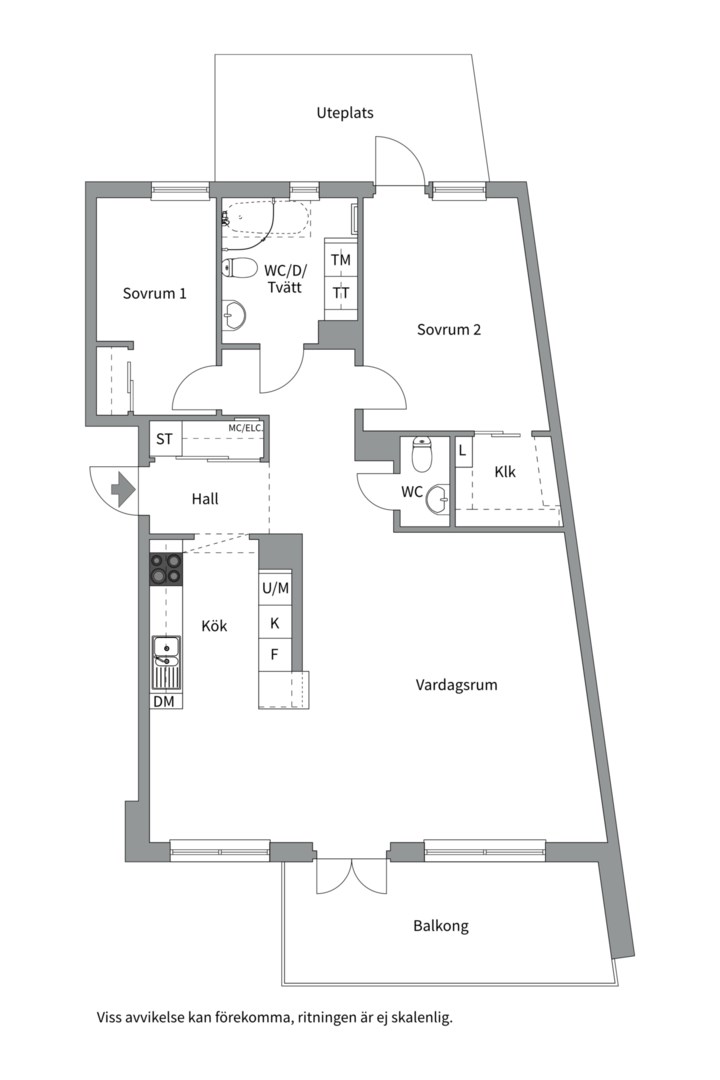 Planlösning från Skyttelgatan 10B, Såld i Kungsängen, Uppsala