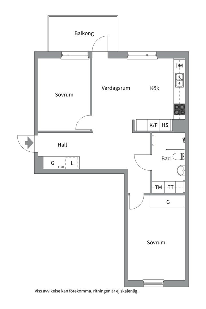 Planlösning från Ursula Printz gata 3, Såld i Porslinskvarteren, Värmdö