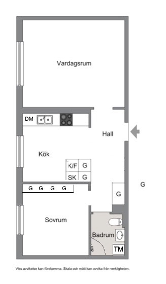 Planlösning från Per Hallströms Väg 2, vån 11, Till salu i Skogalund, Nacka