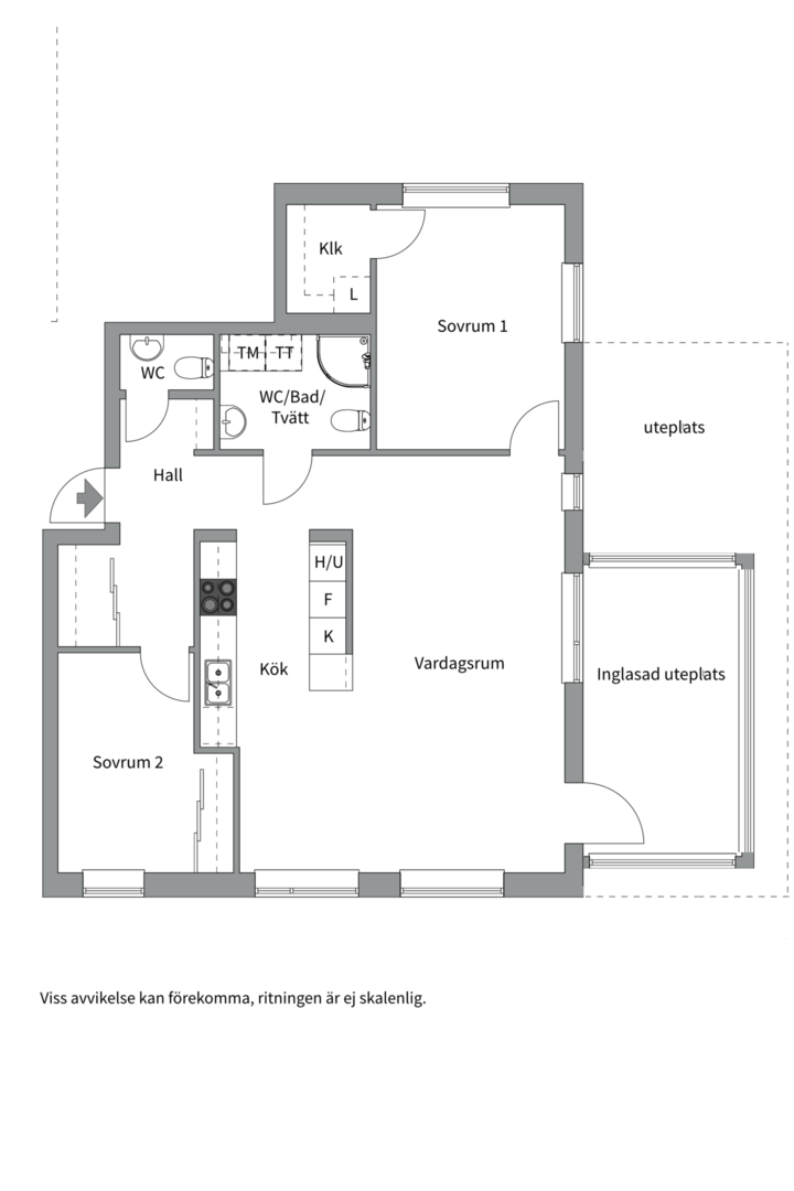 Planlösning från Pila-Brittas gata 7, Såld i Stallhagen, Västerås