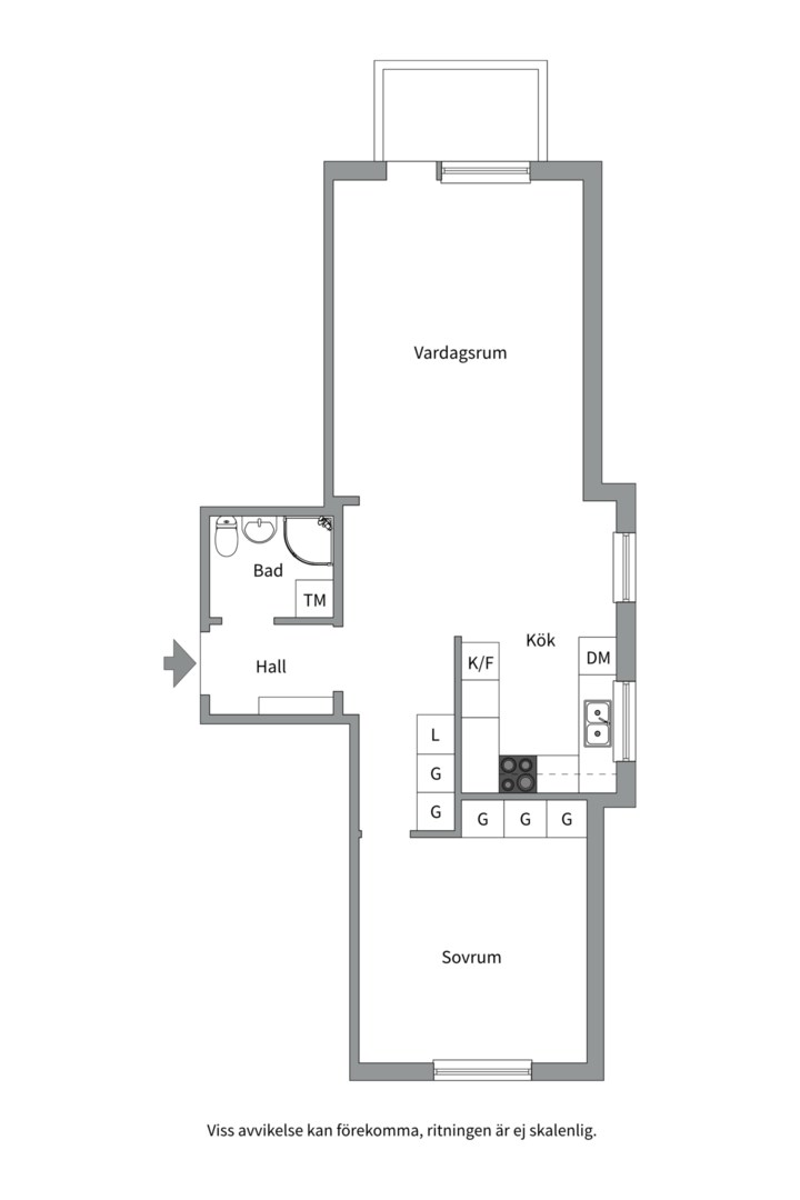 Planlösning från Apelgatan 9 A, Såld i Salabacke, Uppsala