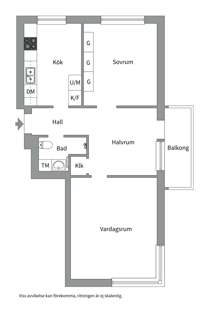 Planlösning från Fålhagsleden 3D, Såld i Fålhagen, Uppsala