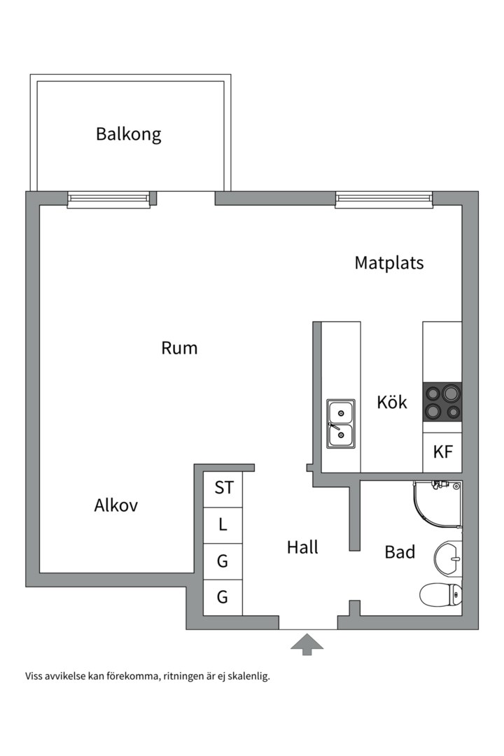 Planlösning från Petterslundsgatan 11C, Såld i Fålhagen, Uppsala