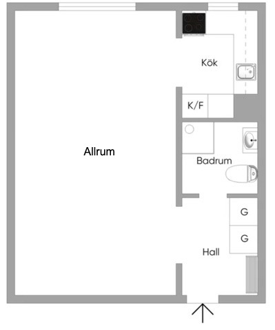 Planlösning från Edinsvägen 1, Såld i Ektorp, Nacka
