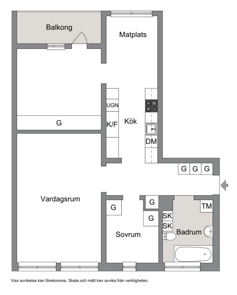 Planlösning från Henriksdalsringen 21, Såld i Henriksdalsberget, Nacka