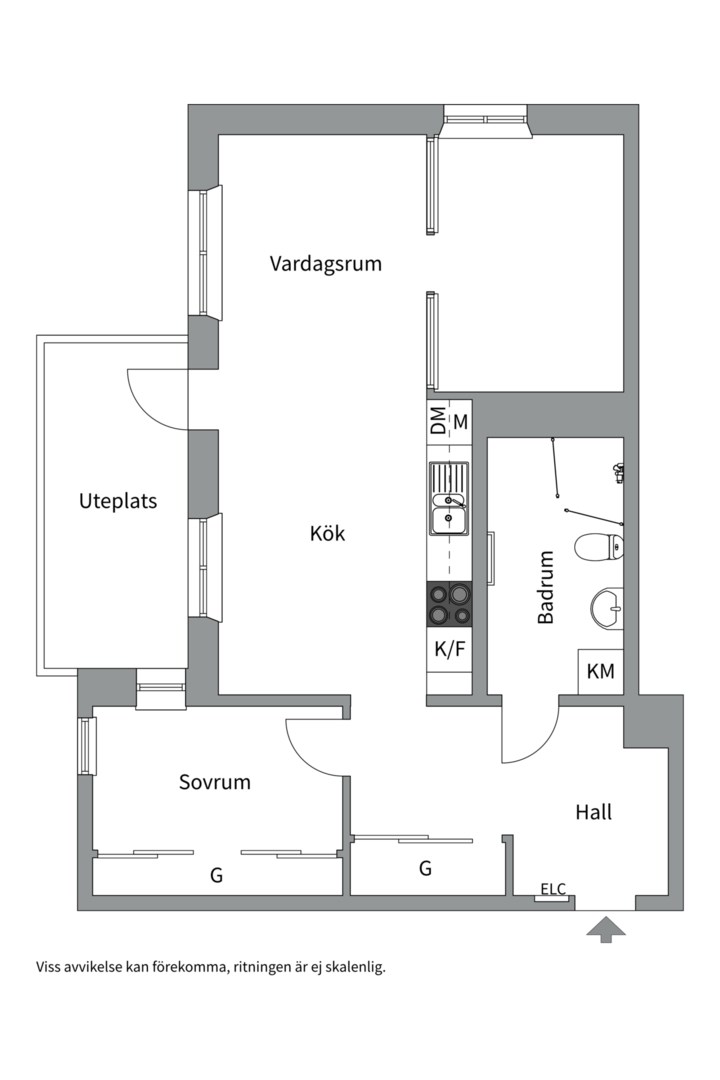 Planlösning från Tollare kaj 8, Såld i Tollare, Nacka