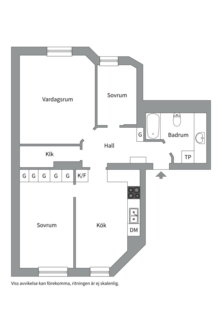 Planlösning från Fridhemsgatan 10 A, Såld i Kungsholmen - Nedre Kungsholmen, Stockholm