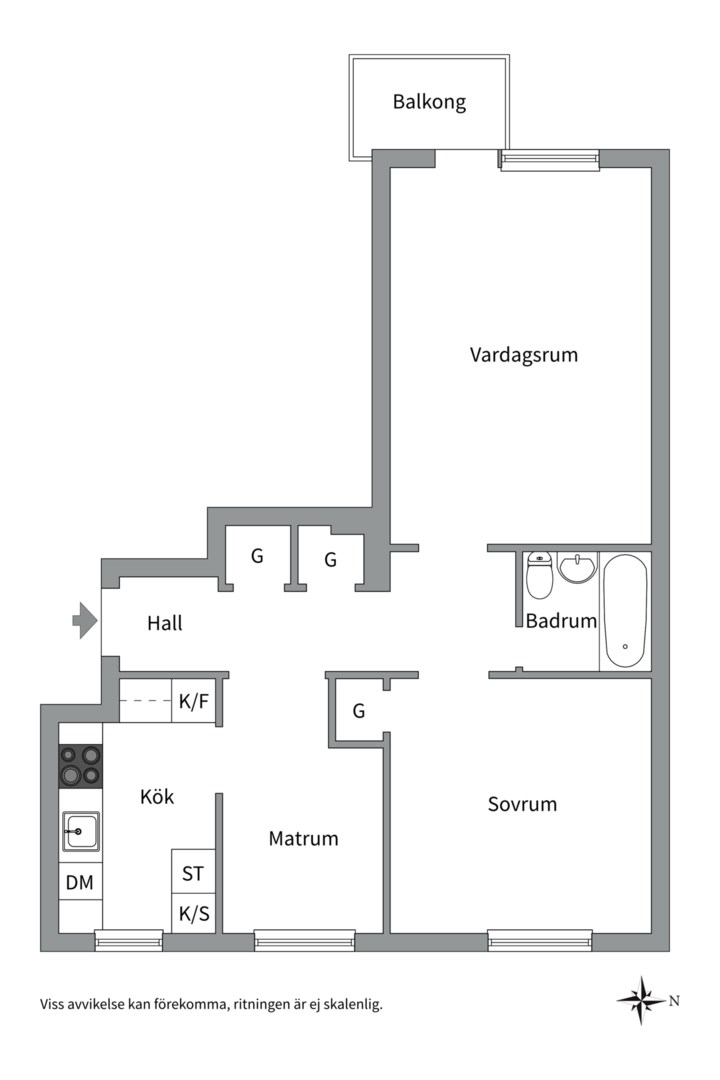 Planlösning från Norbyvägen 71 A, Såld i Sommarro, Uppsala