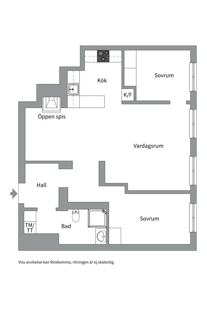 Planlösning från Odengatan 71, Såld i Vasastan - Odenplan, Stockholm